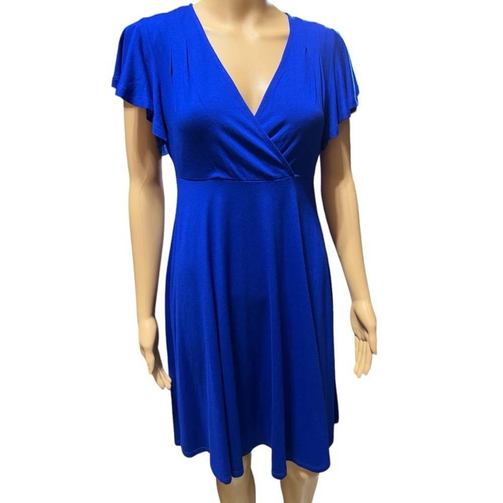 Cupio Short Sleeve Dress Blue Size XS/TP